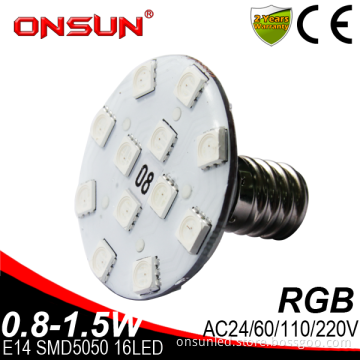 Manufacture E14 SMD5050 dream color RGB led light china lamps ferris wheel decoration amusement park rides led light bulbs